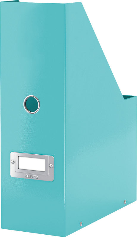 Leitz Stehsammler Click & Store – für Format A4, Karton, eisblau metallic, mit Beschriftungsschild
