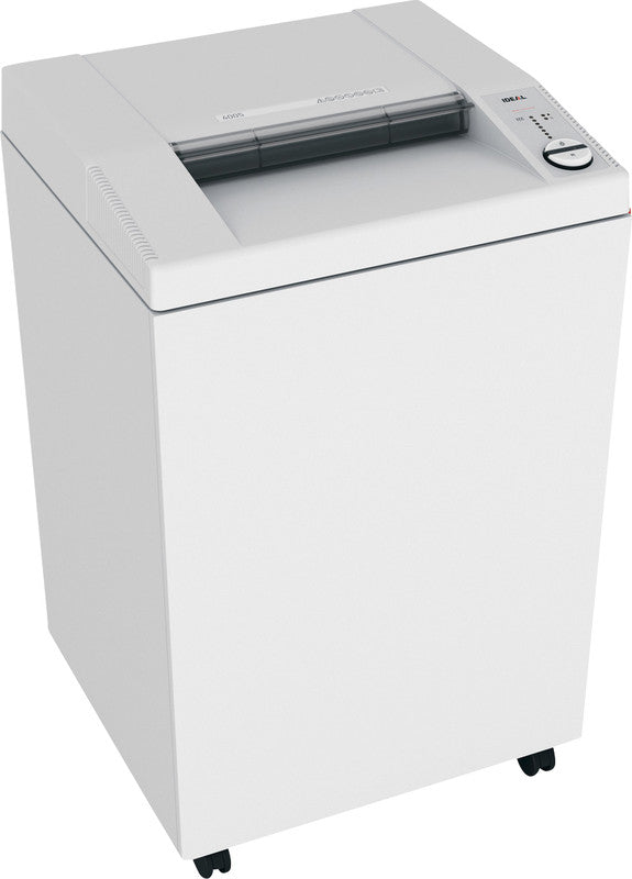 Ideal 4005/CC – Aktenvernichter, DIN P-4, Partikelschnitt 4 × 40 mm, 40 Blatt, 165 l, A3