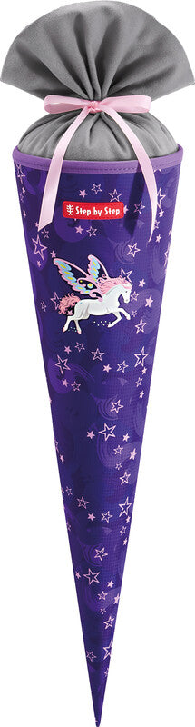 Step by Step Schultüte 70 cm × Ø 18 cm, 5 l – Motiv Pegasus Liv – Serie CLOUD – rPET