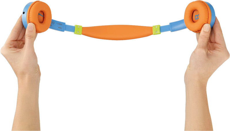 Hama Kids Guard – On-Ear Headset – 3,5 mm Klinke, abnehmbares Kabel, Lautstärkebegrenzung 85 dB – Blau/Orange