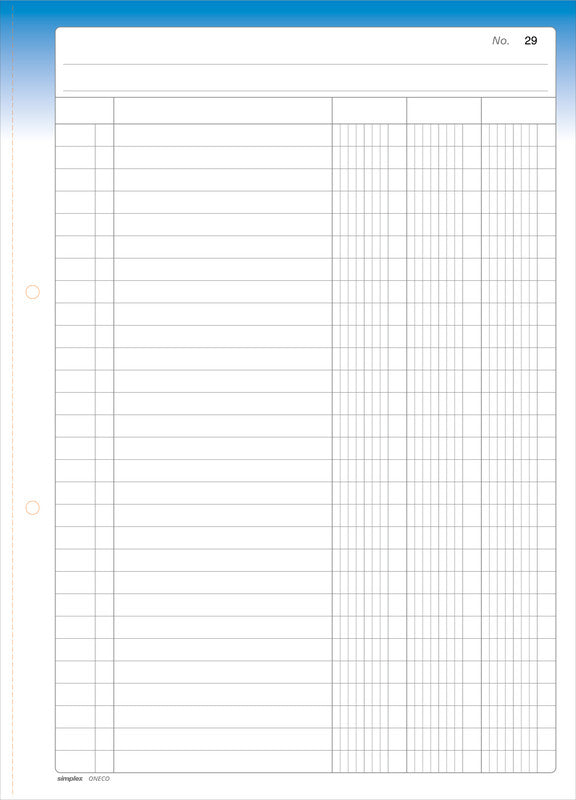 Simplex Durchschreibebuch – Kolonnen, mehrsprachig, 50 Blatt, A4