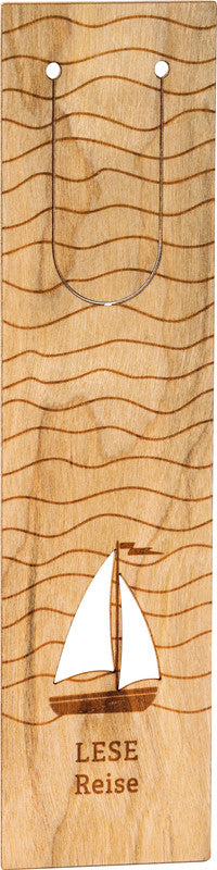 Brunnen Verlag wood-art Lesezeichen – Kirschholz, 15 × 4 cm, sortiert, handgemacht, eingelasert