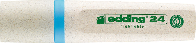 Edding 24 EcoLine Textmarker Blau – Keilspitze, 2–5 mm, Nachfüllbar, Blauer Engel