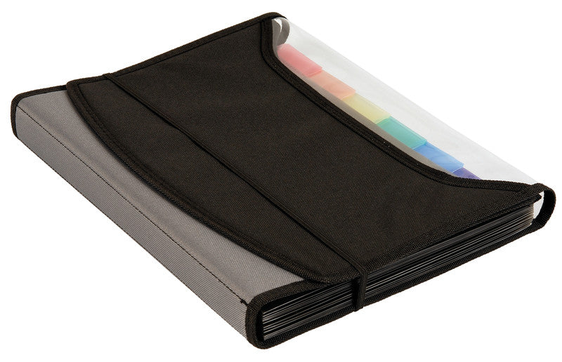 Dufco Sammelmappe für A4, Nylon, Schwarz, mit Gummizug