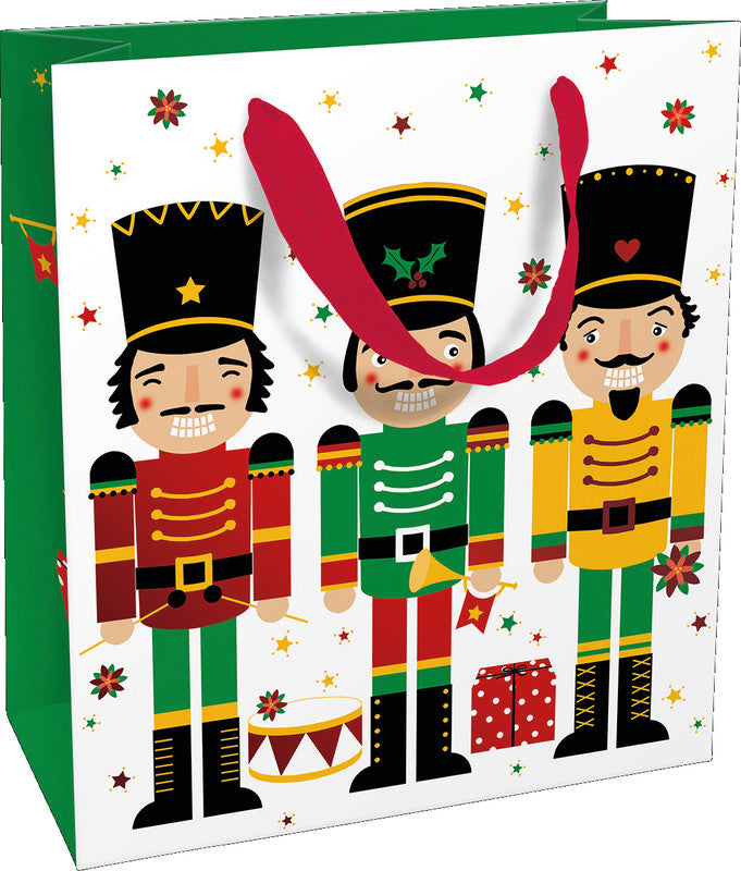 Braun + company Tragetasche – Nussknacker (Weihnachten) – Heissfolienprägung – 180 × 210 × 80 mm