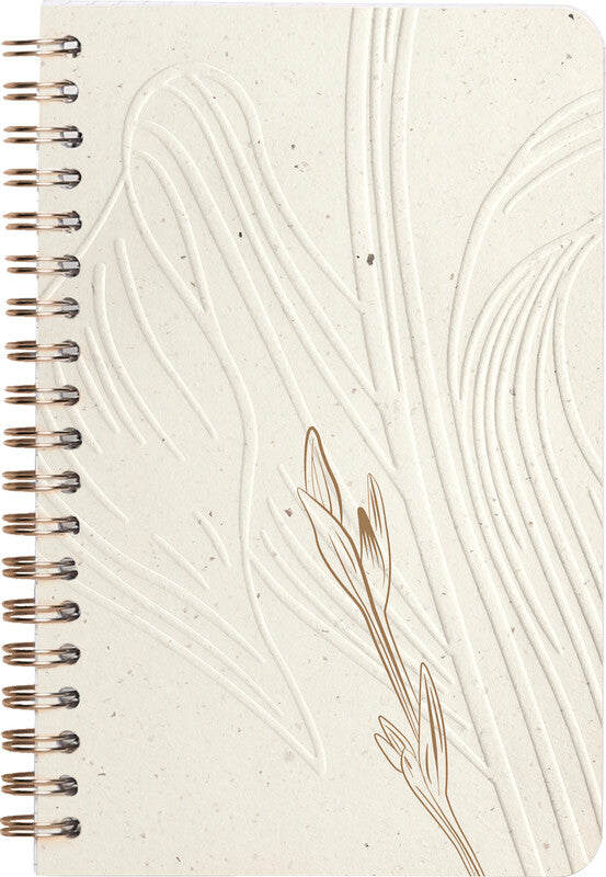 Clairefontaine Spiralheft, 110 × 170 mm, punktkariert, Spiralbindung, 50 Blatt, 90 g/m² – beige