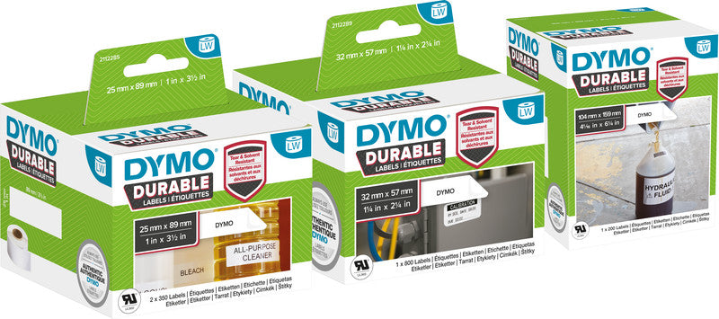 DYMO Drucketiketten, 59 mm × 190 mm, weiss, für LabelWriter 4XL und LabelWriter 450 Serie, 170 Stück