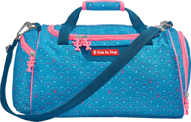 Step by Step Sporttasche – 13 l, Motiv Dolphin Pippa, mit Schultergurt, wasserabweisend, 38 × 20 × 23 cm