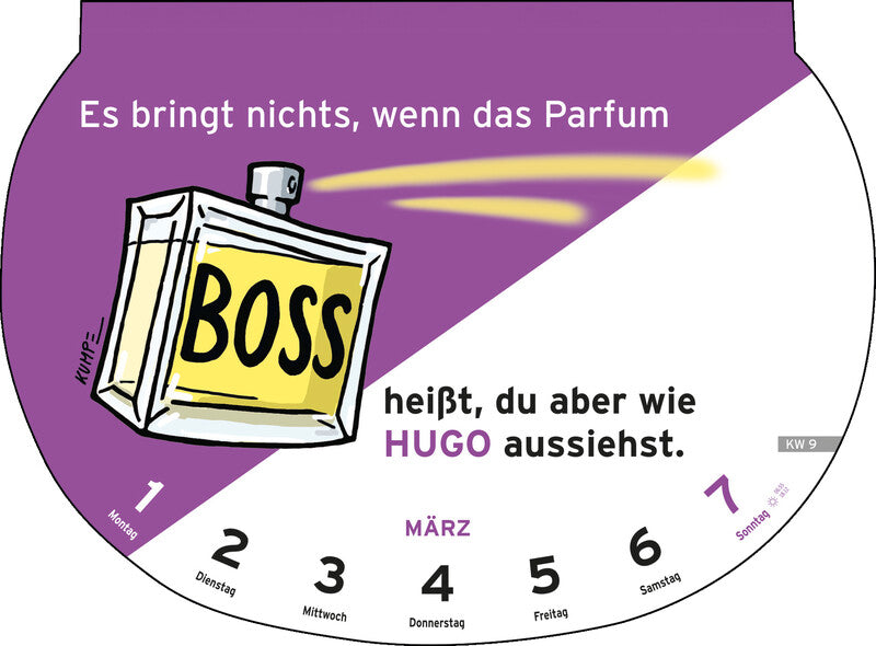 Heye Lesekalender Dumme Sprüche 2027 – 28,7 × 21 cm – 1 Woche/Blatt – d – mit Aufhänger