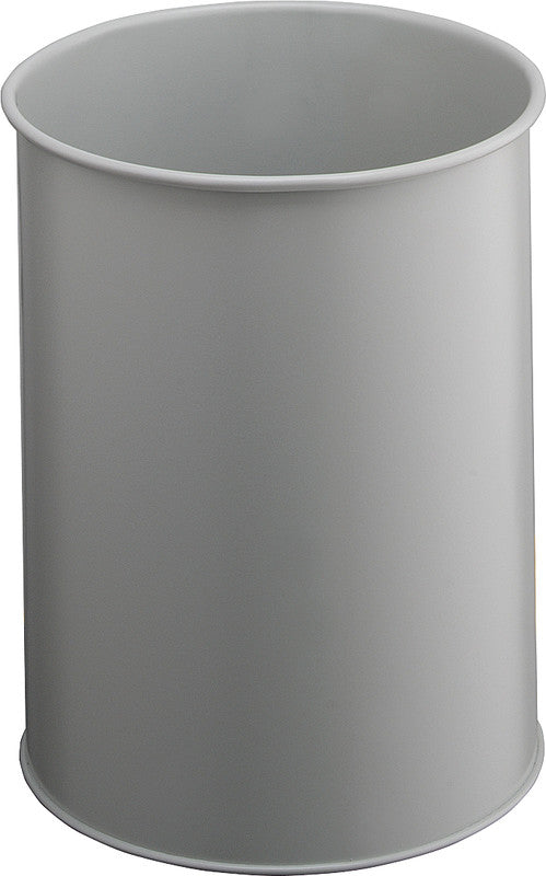 Durable Papierkorb – 15 l – Metall, Lichtgrau – Ø 260 × H 315 mm