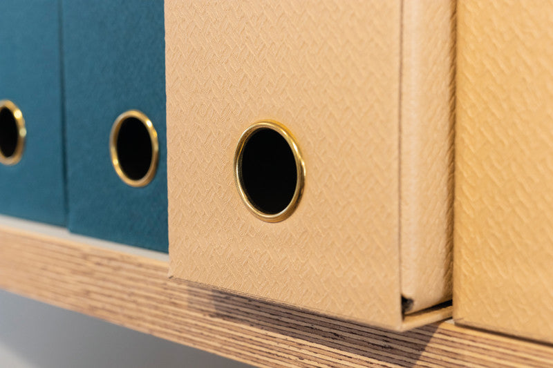 Exacompta Office by Me Archivschachtel A4+ – mit Griffloch, 255 × 340 × 90 mm, beige, Karton