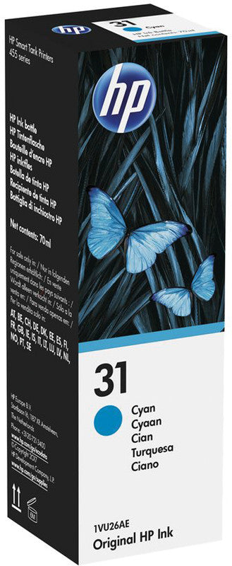HP Tintenpatrone 31, cyan – für Inkjetdrucker/Multifunktionsgeräte
