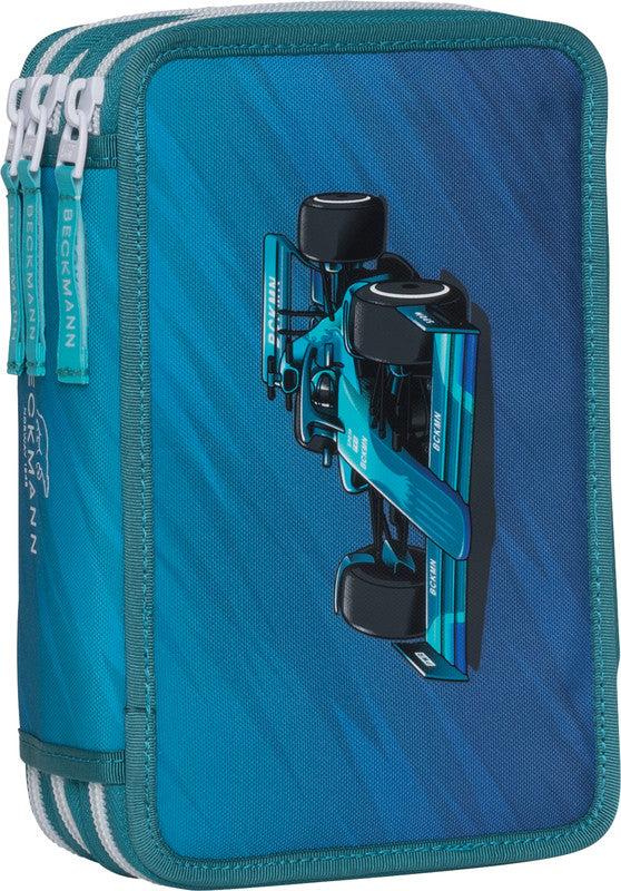 Beckmann Classic 1st Triple Etui, gefüllt, 27-teilig – Racing – Kunststoff – 13 × 20,5 × 7 cm