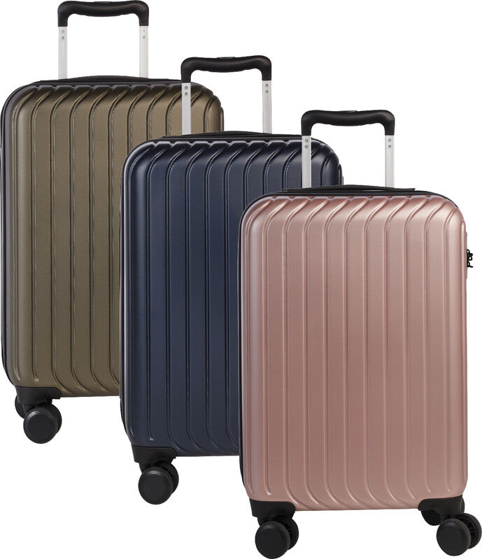 Worldpack Handgepäck-Trolley London – 33 l, ABS-Hartschale, 4 Doppelrollen, Dunkelblau, 35 × 55 × 23 cm