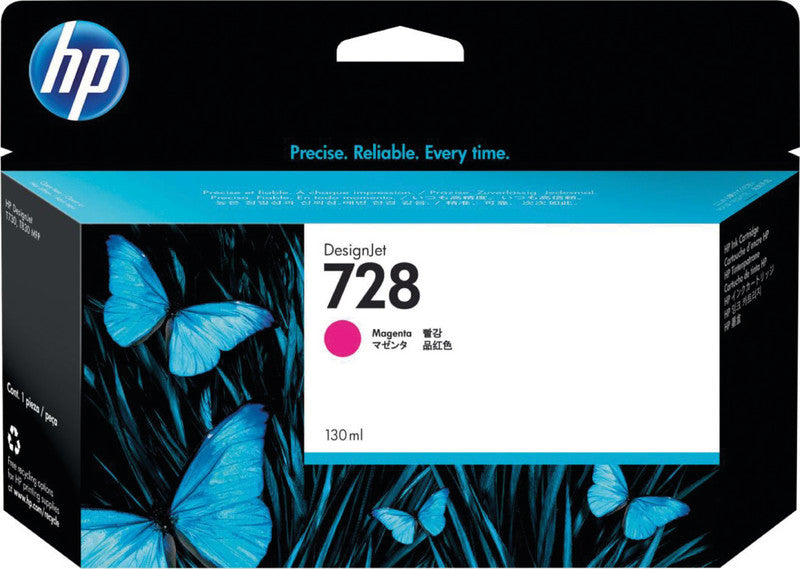 HP Tintenpatrone 728, Magenta, 130 ml – für Tintenstrahldrucker/Multifunktionsgeräte