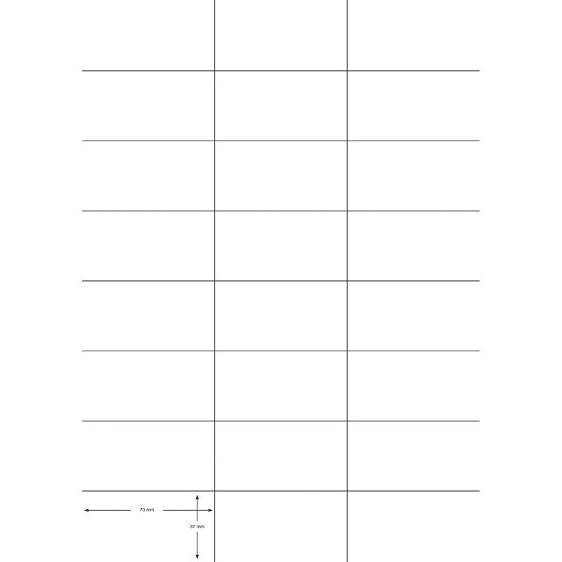 Q-Connect – Etiketten, 70 mm × 37 mm, weiss, Papier, permanent, 100 Blatt (2'400 Etiketten)