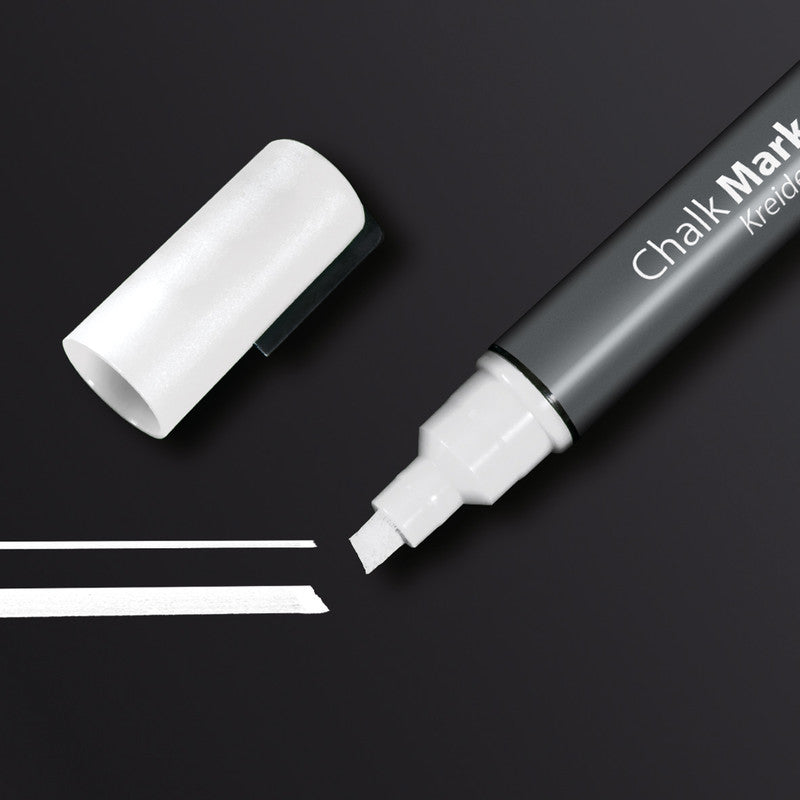 Sigel Artverum Kreidemarker – Rund, 2–3 mm – Weiss – 2er-Set
