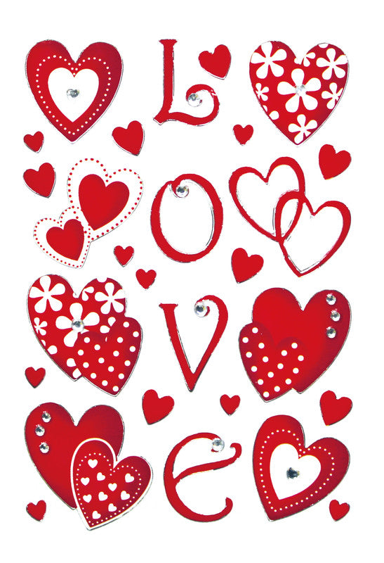 HERMA Schmucketiketten, Magic Love Klassiker – 84 × 120 mm – sortiert – 1 Blatt