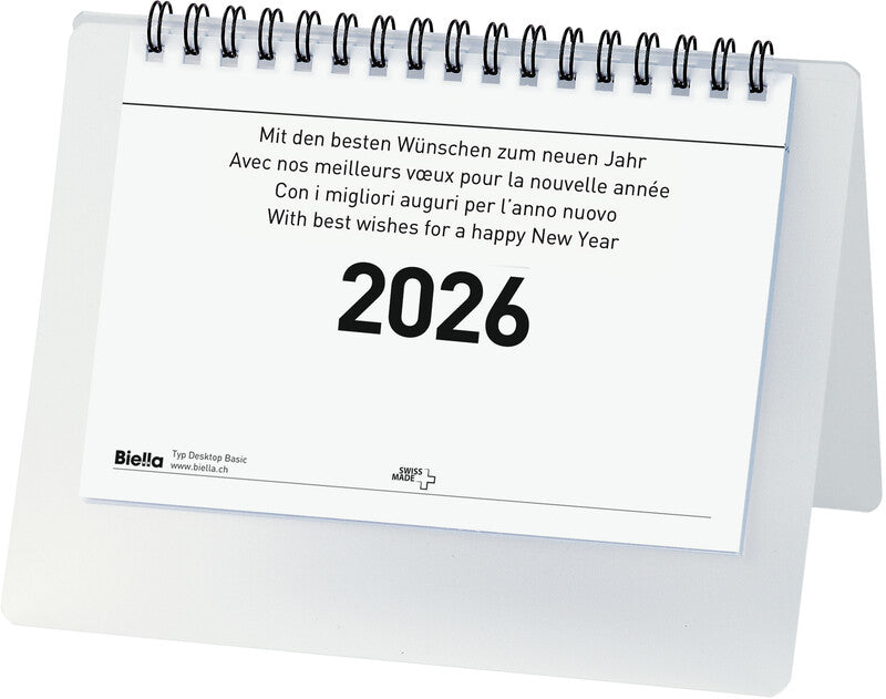 Biella Kalender-Einlage – 1 Monat/1 Seite, 14,8 × 10,5 cm, 2026, FSC