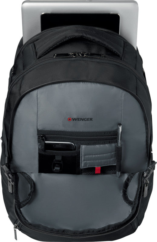 Wenger/SwissGear Wenger Transit – Notebook-Rucksack – für 16" Notebook, 27 l, Polyester, Schwarz