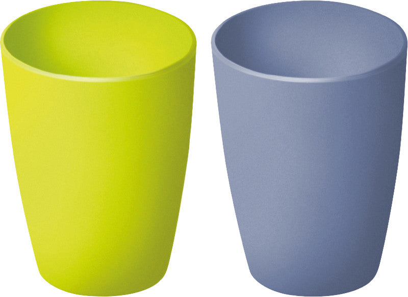 Rotho Caruba Trinkbecher – 0,25 l, Kunststoff, Limettengrün, spülmaschinenfest, BPA-frei, ineinander stapelbar