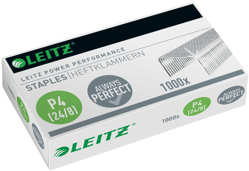 Leitz Heftklammern 24/8 – 8 mm – verzinkt, silber – 1000 Stk.