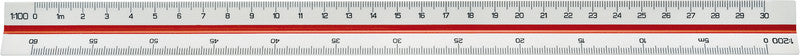 Linex Wandtafel-Lineal 30 cm – Kunststoff, weiss