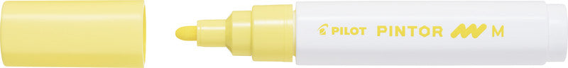 Pilot Pigment-Marker Pintor – Rundspitze 1,5-2,2 mm – Pastellgelb – Für dunkle Oberflächen geeignet