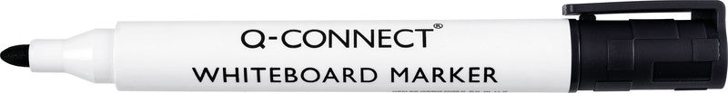 Q-CONNECT Whiteboard-Marker – Rundspitze 2 mm – Schwarz – trocken abwischbar