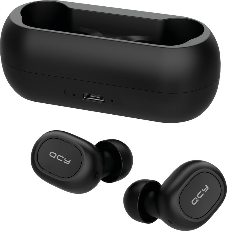 QCY T1C – True Wireless In-Ear Kopfhörer – Bluetooth 5.0, mit Mikrofon – Schwarz, bis 4 h
