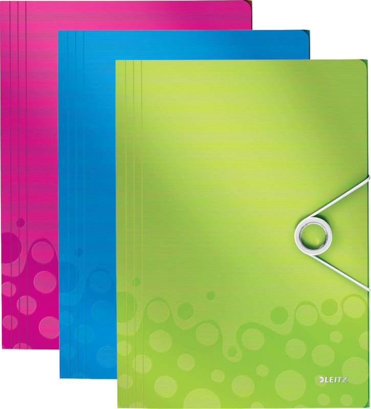 Leitz Sammelmappe für A4, Kunststoff, Pink, mit Gummizug