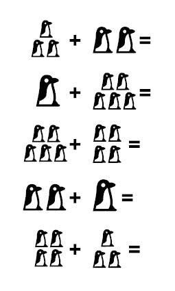 Little Dots – Pinguin Rollstempel – Rechenrally, Abdruckhöhe 25 mm