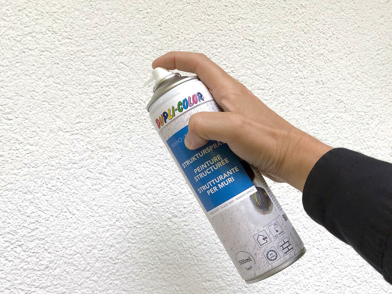 Dupli-Color Strukturspray – Farbspray – Weiss, 500 ml, für Beton, Gipskarton & Holz