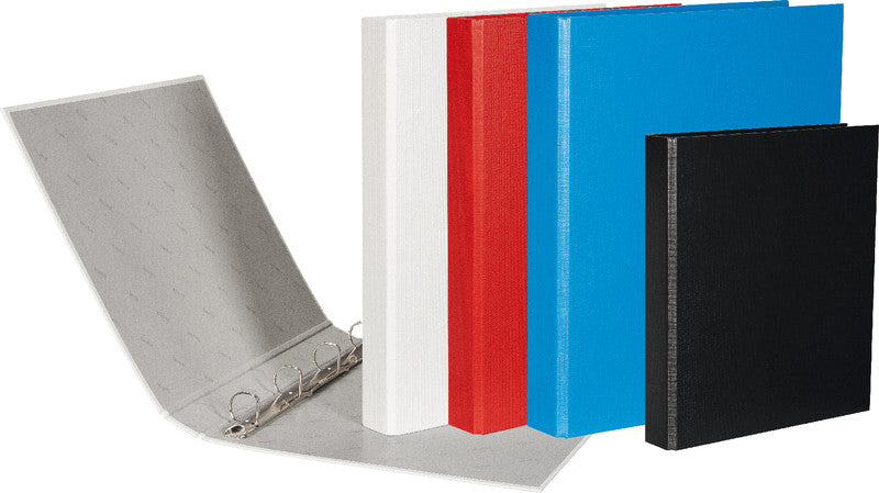 Biella Zeigebuch – A4 hoch – 2-Ring Kombi-Mechanik, Ø 20 mm, Rücken 35 mm – Blau, mit Niederhalter, FSC