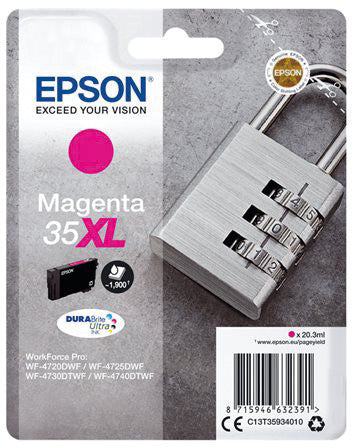 Epson Tintenpatrone 35XL, Magenta, XL – für Inkjetdrucker/Multifunktionsgeräte