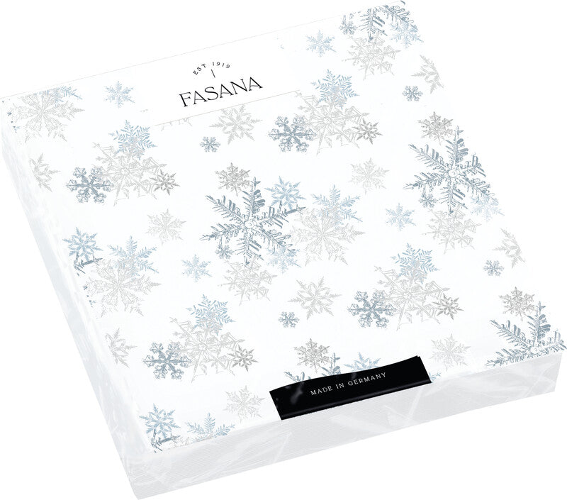 Fasana Servietten Magic Ice Crystals – 33 × 33 cm – 3-lagig, Tissue – 20 Stk., FSC