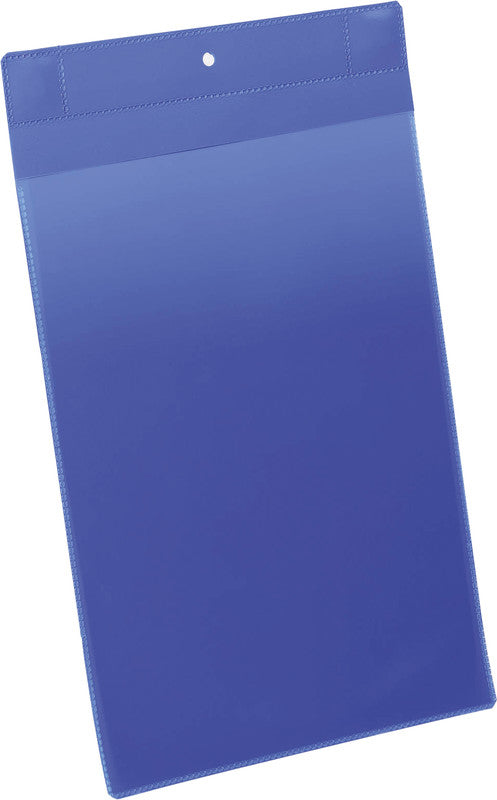 Durable Magnetische Kennzeichnungstasche – A4 Hoch – Blau – 10er-Pack