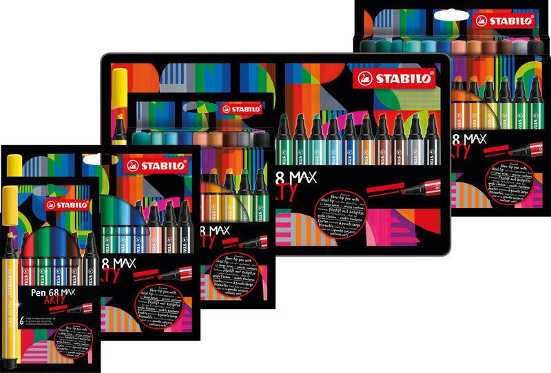 STABILO Filzstifte, Strichbreite 2–5 mm, 6 Farben