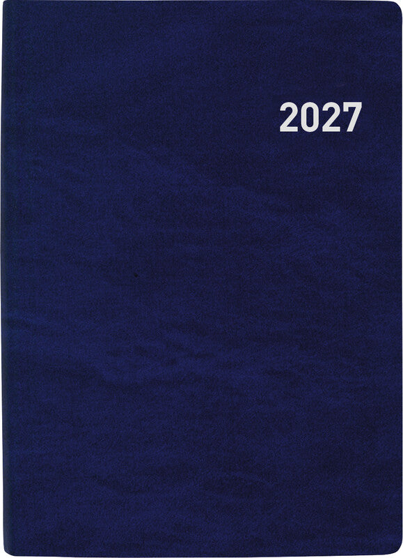 Biella Rex Agenda – 1 Woche/2 Seiten, gebunden, 10,1 × 14,2 cm, 2027, Blau, FSC
