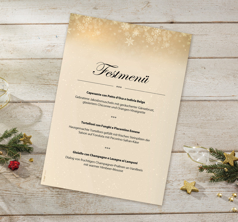 Sigel Motivpapier – A4, 90 g/m², Golden Christmas Night – für Inkjet/Laser/Kopierer – FSC – 25 Blatt