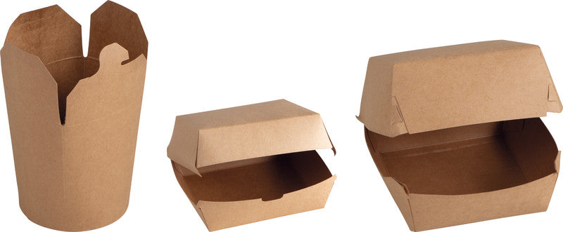 Noname Take-away-Box Kraftpapier – 85 × 150 × 85 mm, braun, 25 Stück