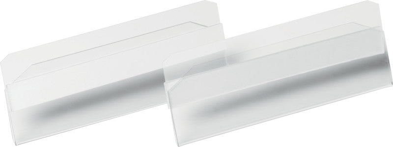 Durable Kennzeichnungstaschen – 100 × 38 mm, transparent, selbstklebend, 10er-Pack