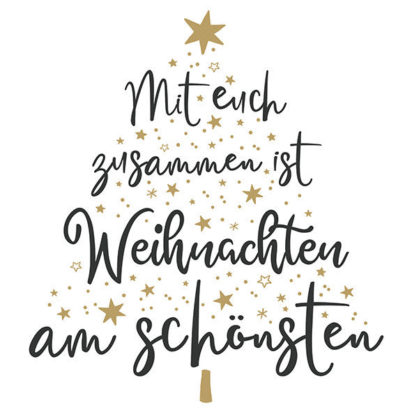 Atelier Servietten Mit euch – 33 × 33 cm – 3-lagig, Tissue – 20 Stk.