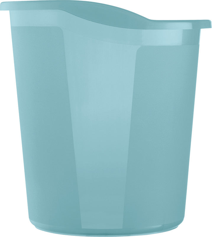 Helit Papierkorb the joy – 13 l – Kunststoff, hellblau – Ø 280 × H 300 mm