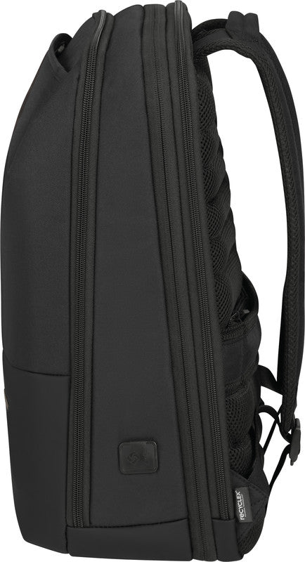 Samsonite Stackd Biz Notebook-Rucksack – 22/30 l, Aufsteckfunktion, USB-Port, recyceltes PET (rPET), Schwarz