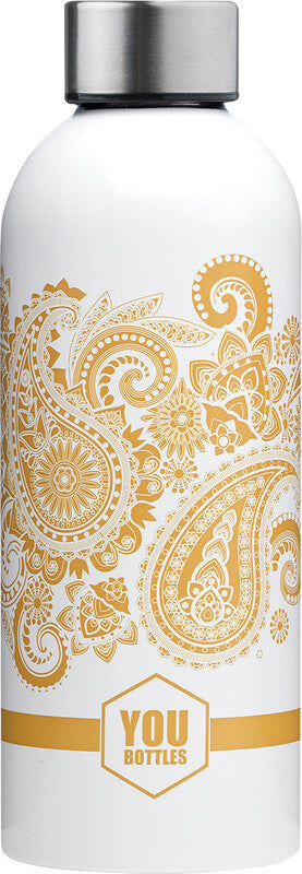 Youbottles Trinkflasche Dual – 5 dl – Edelstahl, isoliert, Schraubverschluss – Floral Gold Cashmere