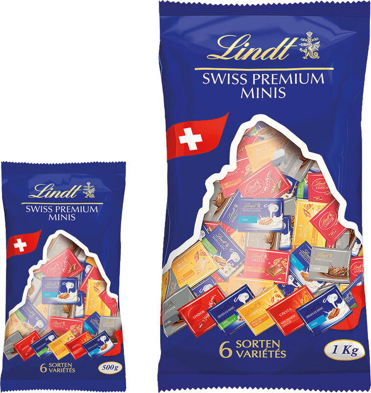 Lindt Napolitains – sortiert, einzeln verpackt, 76 Stück (500 g)