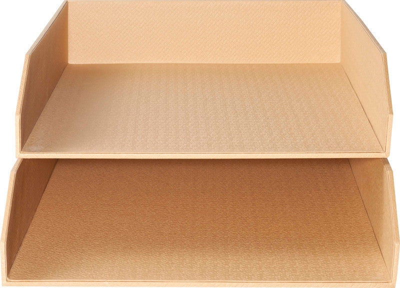 Exacompta Office by Me – Briefkorb-Set für A4+, Recycling-Karton, Beige