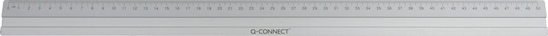 Q-CONNECT Wandtafel-Lineal 50 cm – Aluminium, Silber, rutschfest