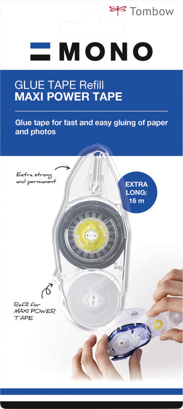 Tombow Maxi Power Kleberoller – Roller, permanent, transparent, nachfüllbar, tropffrei, für Basteln
